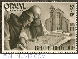 Image #1 of 5 + 10 Francs 1941 - Orval Abbey - Monks - Architecture