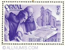 5 + 15 Francs 1941 - Orval Abbey - Monks - Architecture