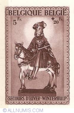 Image #1 of 5 + 20 Francs 1942 - Winter Help - St. Martin without perforation