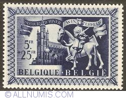 Image #1 of 5 + 25 Francs 1943 - Winter Help - St. Martin - St. Martin's Basilica in Halle