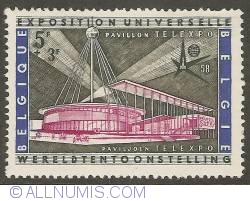Image #1 of 5 + 3 Francs 1958 - Expo '58 - Pavillon Telexpo