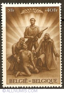 Image #1 of 5 + 40 Francs 1945 - Liberation