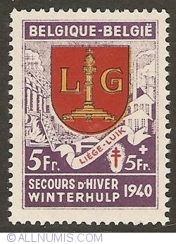 Image #1 of 5 + 5 Francs 1940 - Liège