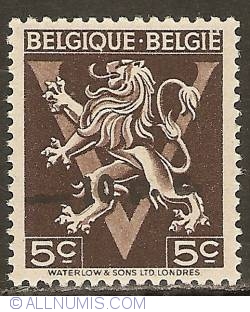 Image #1 of 5 Centimes 1946 BELGIQUE-BELGIE with overprint -10%