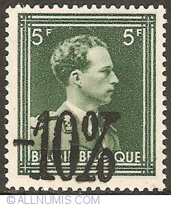 Image #1 of 5 Francs 1946 with overprint -10%