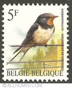 Image #1 of 5 Francs 1992 - Barn Swallow