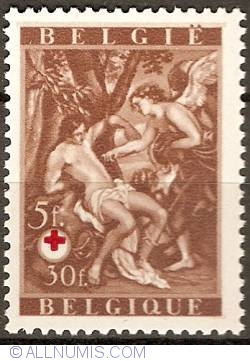 Image #1 of 5 Francs + 30 Francs 1944 - Sir Anthony Van Dijck - St. Sebastian