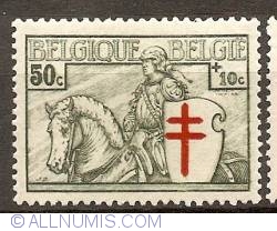 50 Centimes + 10 Centimes 1934 - Knight
