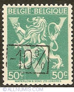 Image #1 of 50 Centimes 1946 BELGIE-BELGIQUE with overprint -10%