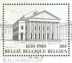 50 Francs 1980 - 150th Anniversary of Belgium - Brussels - Royal Mint Theatre