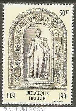 50 Francs 1981 - 150th Anniversary of Belgian Parliament and Dinasty - King Leopold I