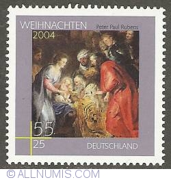 Image #1 of 55 + 25 Euro Cent 2004 - P.P. Rubens - The Adoration by the Wise Men