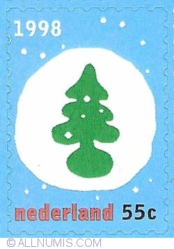 Image #1 of 55 Cent 1998 - December Stamps - Christmas Tree