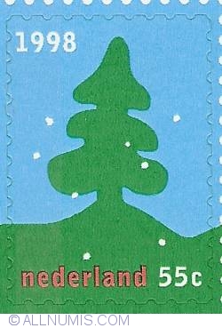 Image #1 of 55 Cent 1998 - December Stamps - Christmas Tree