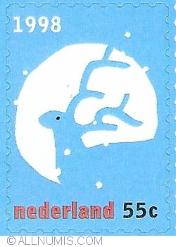 Image #1 of 55 Cent 1998 - December Stamps - Reindeer
