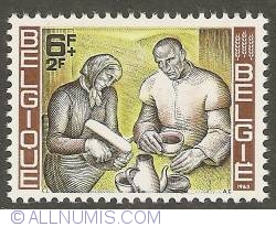6 + 2 Francs 1963 - People eating Bread