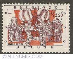 6 + 2,50 Francs 1957 - Gilles de Binche