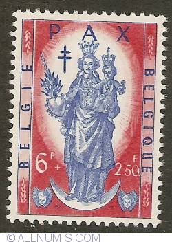 Image #1 of 6 + 2,50 Francs 1958 - Our Lady of Peace - Arlon