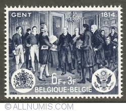 Image #1 of 6 + 3 Francs 1964 - 150th Anniversary of the Treaty of Ghent (1814)