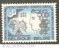 6 Francs 1963 - Aniversarea de 10 ani de la Congresul European al Ministrilor Transportului