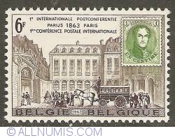 Image #1 of 6 Francs 1963 - Centennial of the First Post Conference in Paris