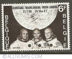 Image #1 of 6 Francs 1969 - First Moon Landing
