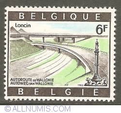 Image #1 of 6 Francs 1969 - Wallonia Highway - Loncin Interchange