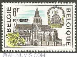 Image #1 of 6 Francs 1979 - Poperinge - St. Bertinus Church