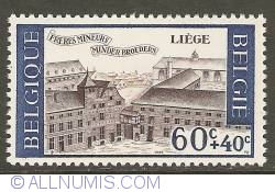 Image #1 of 60 + 40 Centimes 1966 - Liège - Former Franciscan Convent