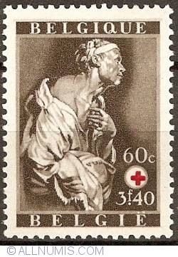 Image #1 of 60 Centimes + 3,40 Francs 1944 - Sir Anthony Van Dijck - Christ healing the paralytics