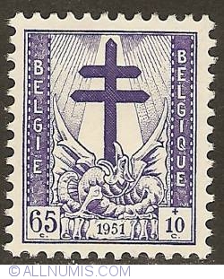 65 + 10 Centimes 1951 - Fight against tuberculosis