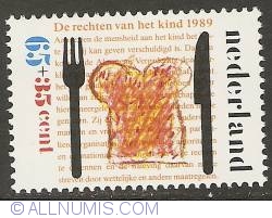 Image #1 of 65 + 35 Cent 1989 - Children's Rights - Right for Food