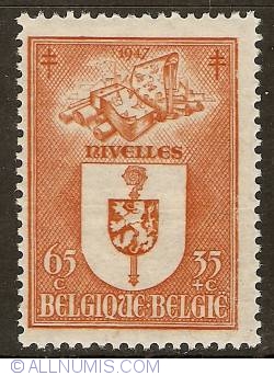Image #1 of 65 + 35 Centimes 1947 - City of Nivelles