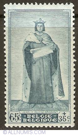 Image #1 of 65 + 35 Centimes 1947 - John II Duke of Brabant