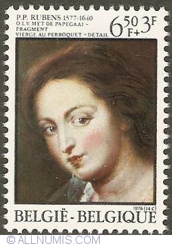 6,50 + 3 Francs 1976 - P.P. Rubens - Our Lady with the Parrot