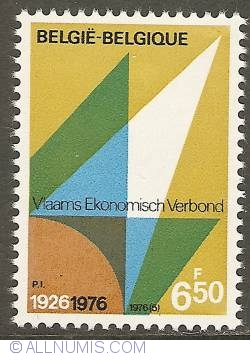 Image #1 of 6,50 Francs 1976 - 50th Anniversary of Vlaams Economisch Verbond