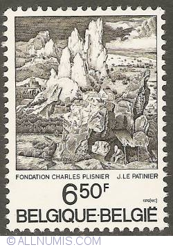 6,50 Francs 1976 - J. Le Patinier - Mountain landscape / Charles Plisnier Foundation