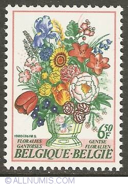 6,50 Francs 1980 - Floralies of Ghent - Summer Flowers