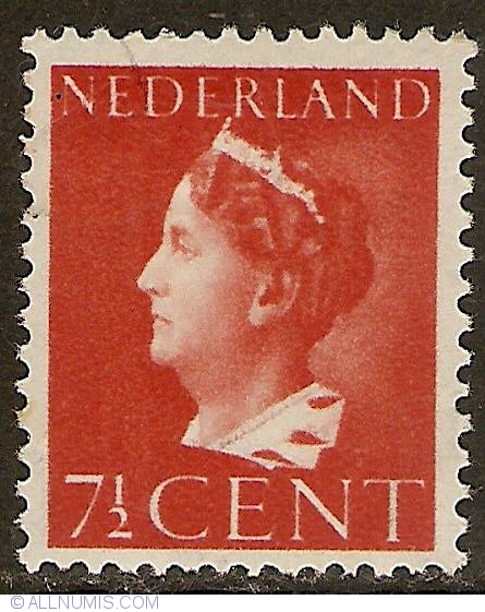 7 1 2 Cent 1940 Queen Wilhelmina Netherlands Stamp 9667