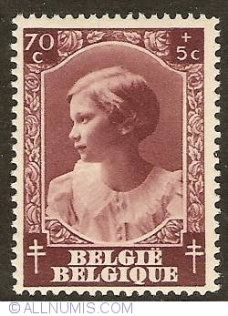 Image #1 of 70 + 5 Centimes 1937 - Princess Joséphine-Charlotte