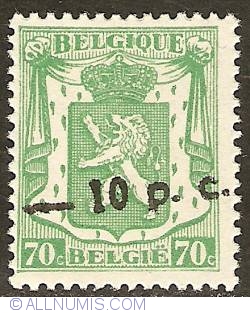 Image #1 of 70 Centimes 1948 with overprint -10%