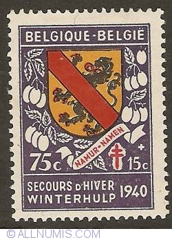 Image #1 of 75 + 15 Centimes 1940 - Namur