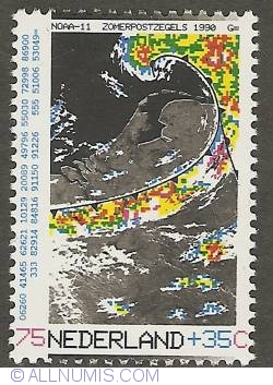 Image #1 of 75 + 35 Cent 1990 - Weather Map