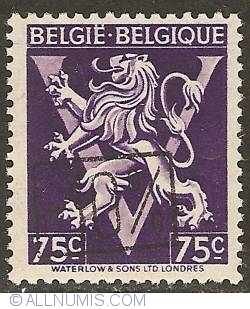 Image #1 of 75 Centimes 1946 BELGIE-BELGIQUE with overprint -10%