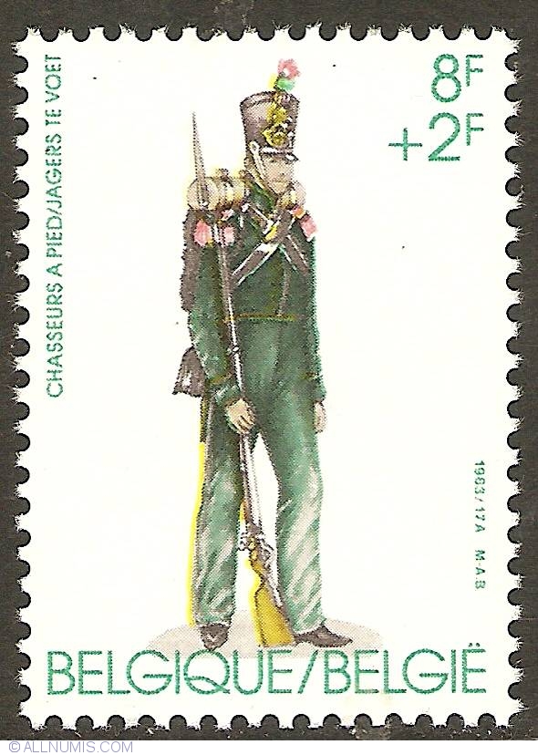 8 + 2 Francs 1983 - Jagers te Voet - Chasseurs à Pied, Military ...
