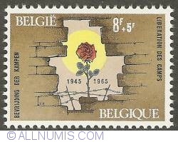 Image #1 of 8 + 5 Francs 1965 - 20th Anniversary of Liberation of Concentration Camps