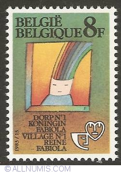 Image #1 of 8 Francs 1983 - 20th Anniversary of Queen Fabiola Village Nr.1