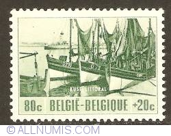 80 + 20 Centimes 1953 - Belgian Coast