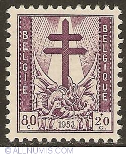 80 + 20 Centimes 1953 - Fight against tuberculosis