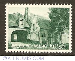 80 + 20 Centimes 1954 - Beguinage of Bruges
